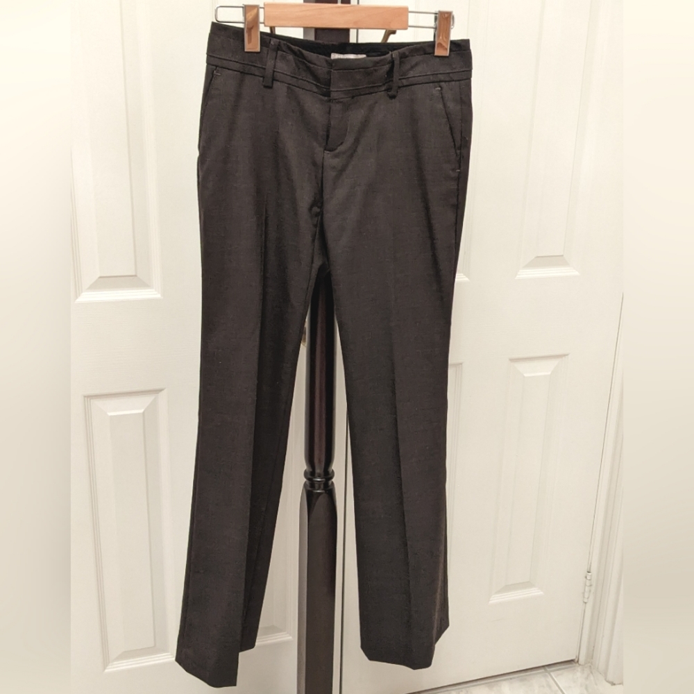 Banana Republic Wide Leg Dress Pants, Dark Brown (size 00 petite, women)